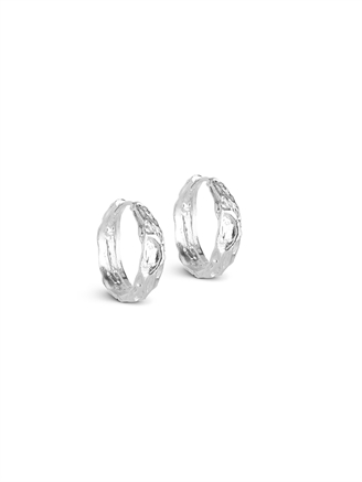 Enamel Copenhagen Nela 20 mm Hoops Silver